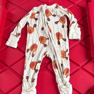 Cozy Cream and Brown Kids Footie Pajamas